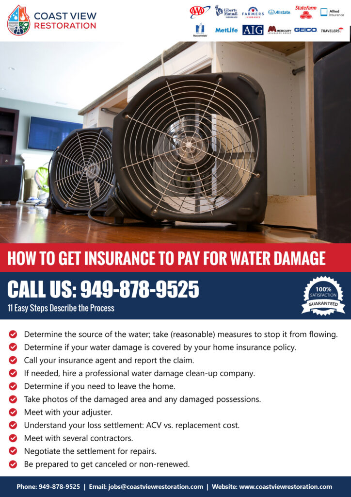 How to get Insurance to pay for Water Damage